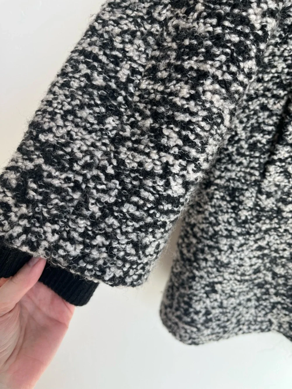J.Crew Speckled Bouclé Italian Wool Coat in Ivory & Black - Picture 5 of 7